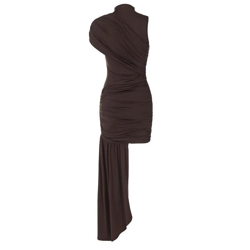 Sleeveless Party Dress, Trendy Pleated